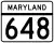 Maryland Route 648 marker