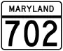 Maryland Route 702 marker