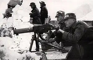 Austro-Hungarian machine-gun somewhere in the Tyrolean high mountains area