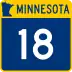 Trunk Highway 18 marker