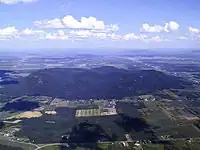 aerial view of Mont Yamaska