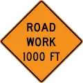 CW20-1Road work 1000 feet ahead