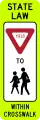 R1-6bIn-street school crossing (within crosswalk)