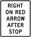 R10-17aRight on red arrow after stop