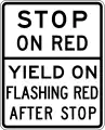 R10-23aStop on red - yield on flashing red after stop