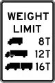 R12-5Weight limit with truck symbols