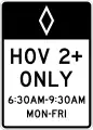 R3-11Preferential lane operation, high-occupancy vehicles (post-mounted)