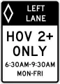 R3-11aPreferential lane operation, high-occupancy vehicles (post-mounted)