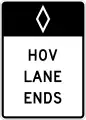 R3-12aPreferential lane ends, high-occupancy vehicles (post-mounted)