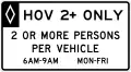 R3-13aPreferential lane vehicle occupancy definition (overhead)