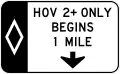 R3-15aHOV lane begins XX miles (overhead)