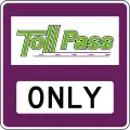 R3-31Electronic toll collection pass only