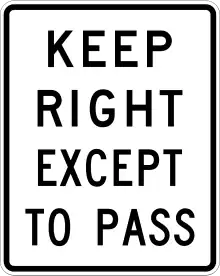 R4-16Keep right except to pass