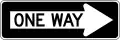 One-way road sign used in US