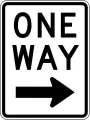 R6-2ROne way (with arrow) (right)