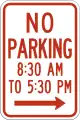 R7-2aNo parking from 8:30 am to 5:30 pm (alternative)