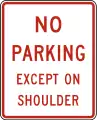 R8-2No parking except on shoulder