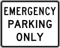 R8-4Emergency parking only