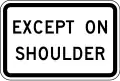 R9-19PExcept on shoulder (plaque)