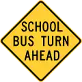 S3-2 School bus turn ahead (1971-2009)