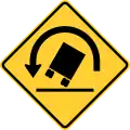 W1-13LTruck rollover warning (left)