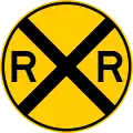 W10-1 Railroad crossing ahead