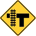 W10-4LT intersection with parallel tracks (left)