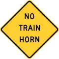 W10-9No train horn warning