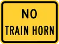 W10-9PNo train horn plaque