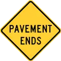 W8-3Pavement ends