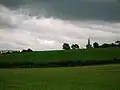 The MacRae of Orangefield Memorial above the Dutch Barn Caravan Park.