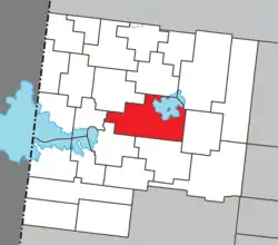 Location within Abitibi-Ouest RCM