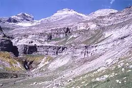 Cirque de Soaso, with Cilindro de Marboré, Monte Perdido and Soum de Ramond (left to right)