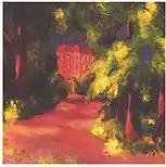 Red house in the park, 1914