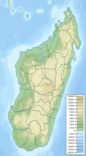 Map showing the location of Tsimanampetsotsa National Park