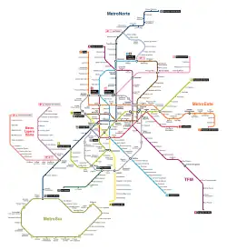 Unofficial map – network as of 2013