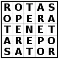 Sator Square, an ancient Roman amulet in the form of a palindromic word square