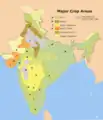 Major crop areas in India