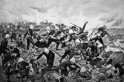 The Battle of Majuba drawn for the Illustrated London News