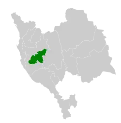 Mecca governorate (green) within  Mecca province