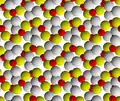 View along c axis of the crystal structure of malachite