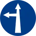 Go straight or turn left