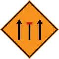 Center lane closed ahead