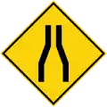 Road narrows