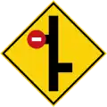 Stacked crossroad junctions, no entry on preceding junction on the left