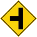 Crossroad on the left