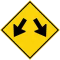 Roadway diverges