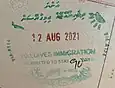 Maldives Entry stamp