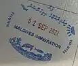 Maldives Exit stamp