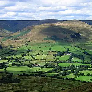 View from Mam Tor looking north towards the Vale of Edale